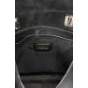 Black leather crossbody bag