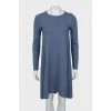 Blue A-line dress