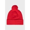Men's wool hat with pompom