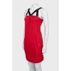 Red mini dress with pockets