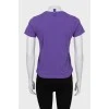 Violet T-shirt with text print