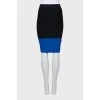 Two-tone fitted skirt