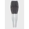 Fitted skirt with striped print