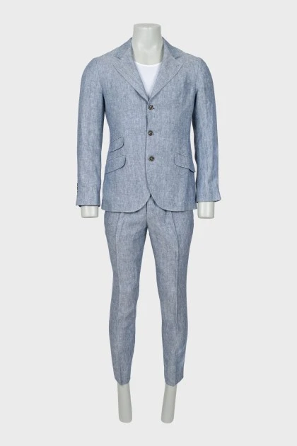 Men's suit made of hemp and linen