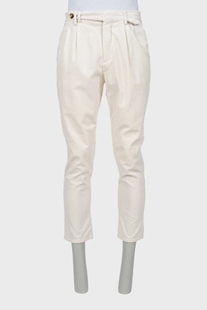 Men's beige corduroy trousers