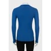 Fitted long sleeve blue