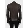 Leather jacket with perforations