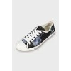Textile sneakers in floral print