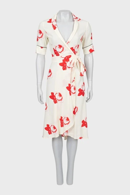Wrap dress in floral print