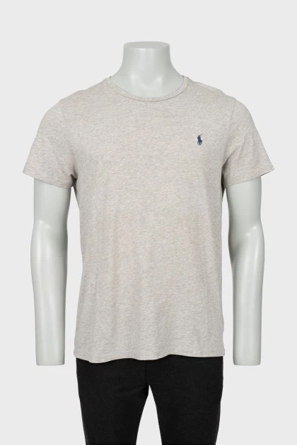 Gray T-shirt with brand logo