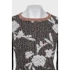 Knitted sweater with fringes