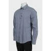 Men's gray checkered shirt
