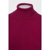 Burgundy wool and cotton golf