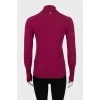 Burgundy wool and cotton golf