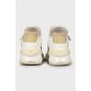 Men's white sneakers with chunky soles