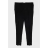 Tapered wool trousers with creases
