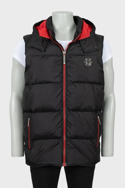 Men's vest with hood