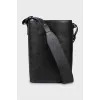Rectangular leather crossbody bag