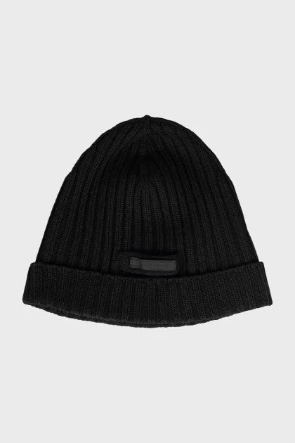 Black wool hat