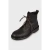 Men's brown leather boots