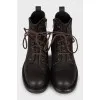 Men's brown leather boots