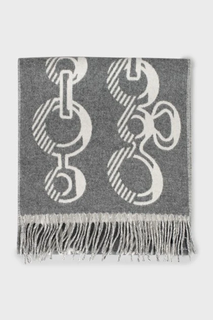 Printed cashmere scarf