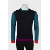 Men's knitted jumper in combined colors
