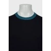 Men's knitted jumper in combined colors
