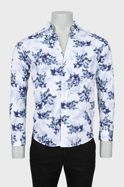 Men's fitted shirt in floral print
