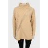 Beige knitted tunic