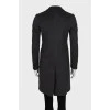 Fitted wool and cashmere coat