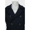 Men's double-breasted cropped coat