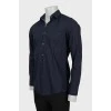 Men's blue fitted shirt