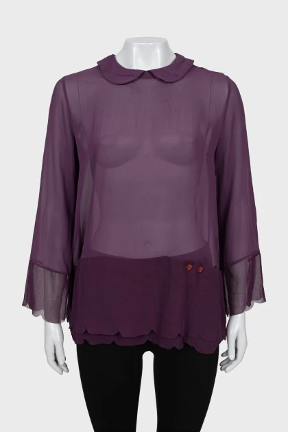 Transparent purple blouse