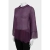 Transparent purple blouse