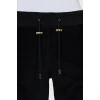 Velor trousers with zips at the bottom