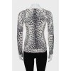 Knitted jumper in animal print