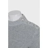 Fitted sweater with accent shoulders