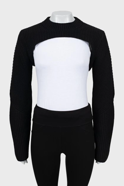 Black cropped sweater