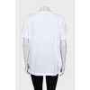 White oversized T-shirt with print