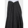 Wool sun skirt with adjustable waist