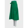 Green midi skirt with ties