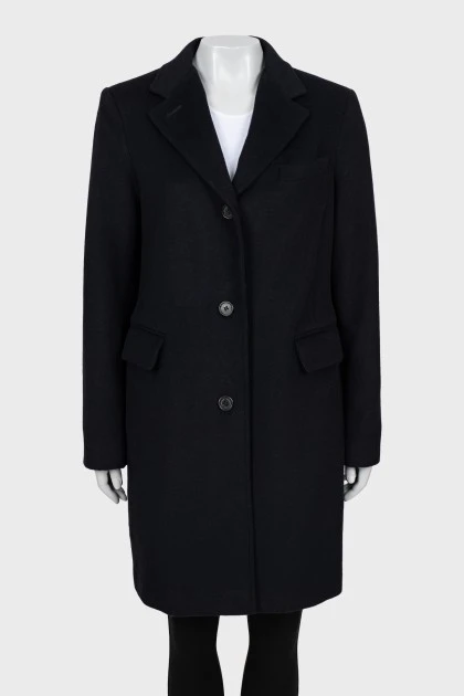 Navy blue coat with buttons