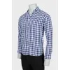 Men's fitted checkered shirt
