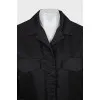 Black jacket with patch pockets
