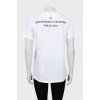 White Shift T-shirt with Print