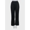 Silk trousers with elastic