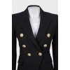 Slim fit jacket with gold buttons