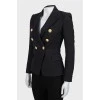 Slim fit jacket with gold buttons