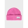 Pink hat with tag